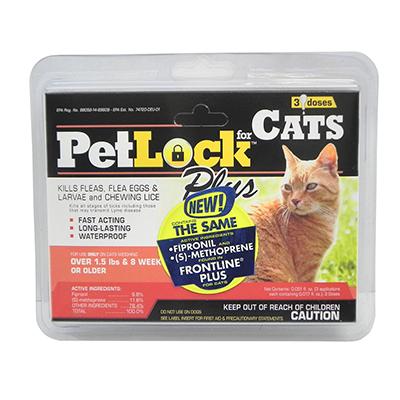 PetlockTopical Flea and Tick Treatment for Cats 3-pack Click for larger image PetlockTopical Flea and Tick Treatment for Cats 3-pack Click for larger image