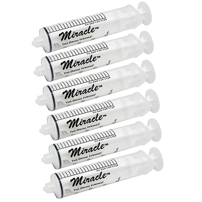 Miracle 20cc Luer Tip O-Ring Handfeeding Syringe 6 pack Miracle 20cc Luer Tip O-Ring Handfeeding Syringe 6 pack