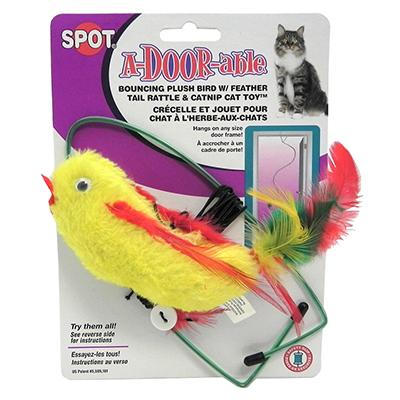 A-door-able Cat Toy Bird Plush/Feather 3 Pack Click for larger image