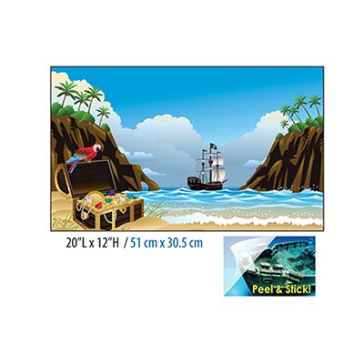 Cling-On Aquarium Background Pirate Ship 20 x 12-in. Cling-On Aquarium Background Pirate Ship 20 x 12-in.