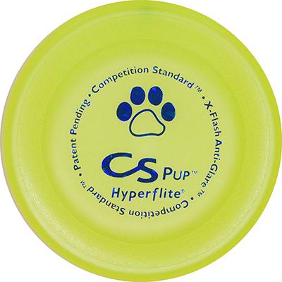 Hyperflite Competition Standard Pup Yellow Dog Disc Click for larger image Hyperflite Competition Standard Pup Yellow Dog Disc Click for larger image