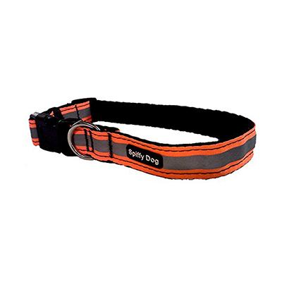 Spiffy Dog Small Orange Reflective Air Collar for Dogs Click for larger image