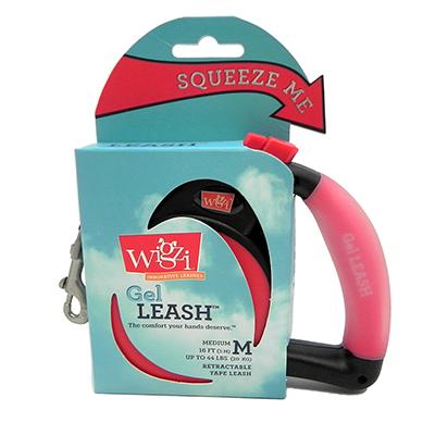Wigzi Medium Red Retractable Leash with Gel Handle Click for larger image