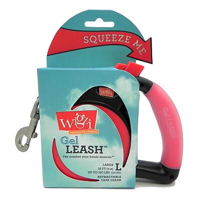 Wigzi Large Red Retractable Leash with Gel Handle Click for larger image