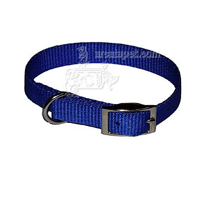 Nylon Dog Collar 5/8 inch Blue 14-inch Nylon Dog Collar 5/8 inch Blue 14-inch