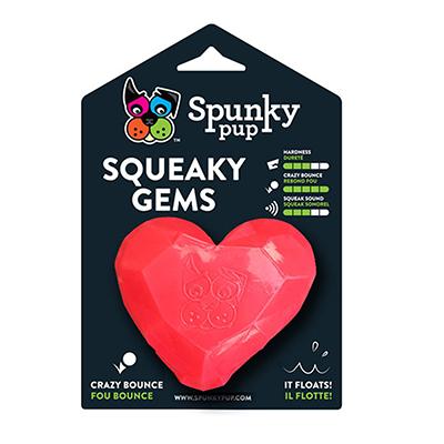Spunky Heart Squeaker Dot Toy Spunky Heart Squeaker Dot Toy