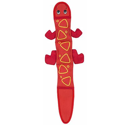 Fire Biterz Lizard Red Large Squeaker Dog Toy Fire Biterz Lizard Red Large Squeaker Dog Toy