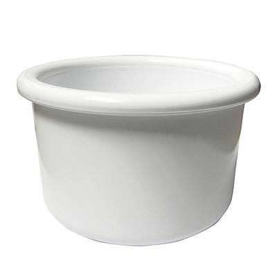 Crock-Style Plastic Bird Dish White 16 oz  Click for larger image