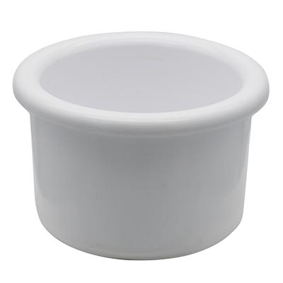 Crock-Style Plastic Bird Dish White 8 oz 3.75-inch Click for larger image