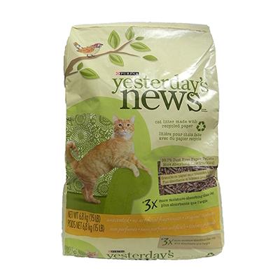 Yesterdays News Recycled Paper Cat Litter 15lb Yesterdays News Recycled Paper Cat Litter 15lb