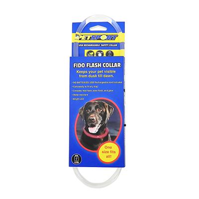 Fido Flash High Visibility Rechargeable LED Dog Collar Click for larger image Fido Flash High Visibility Rechargeable LED Dog Collar Click for larger image