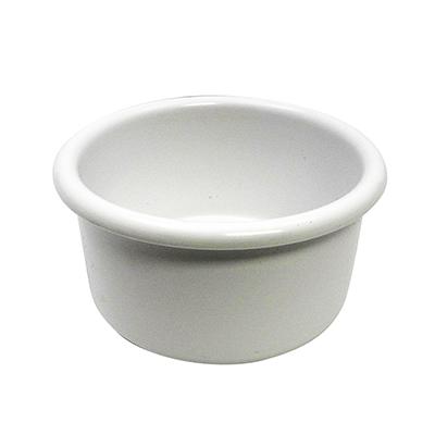 Crock-Style Plastic Bird Dish White 28 oz  Click for larger image