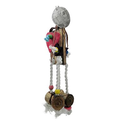 ParroTopia Leathertastic Medium Natural Bird Toy ParroTopia Leathertastic Medium Natural Bird Toy