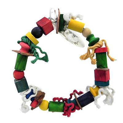 ParroTopia Round With Blocks Large Natural Bird Toy ParroTopia Round With Blocks Large Natural Bird Toy
