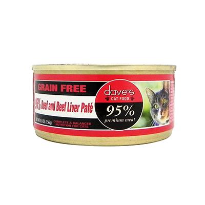 Dave's 95% Beef/Beef Liver Cat 5oz each Dave's 95% Beef/Beef Liver Cat 5oz each