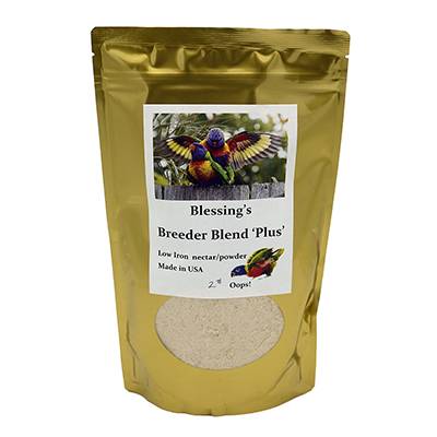 Blessing's Breeder Blend Lory Dry Lorikeet Food 2lb Click for larger image Blessing's Breeder Blend Lory Dry Lorikeet Food 2lb Click for larger image