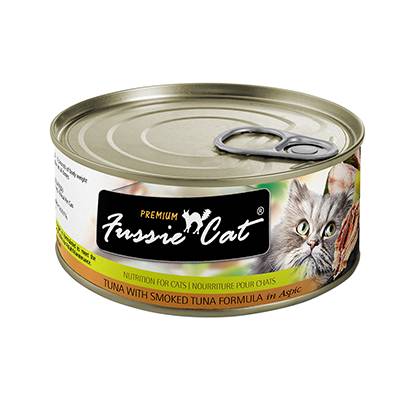 Fussie Cat Smoked Tuna Premium Canned Cat Food 2.8oz case Fussie Cat Smoked Tuna Premium Canned Cat Food 2.8oz case