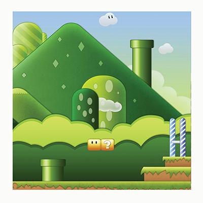 Video Game Aquarium Terrarium Vinyl Background 30x13 Video Game Aquarium Terrarium Vinyl Background 30x13