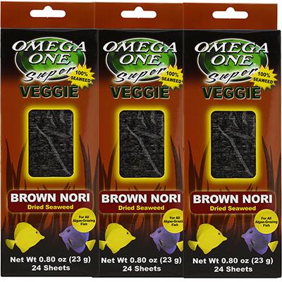 Omega One Super Veggie Brown Seaweed Fish Food 24 ct. 3 pack Click for larger image Omega One Super Veggie Brown Seaweed Fish Food 24 ct. 3 pack Click for larger image