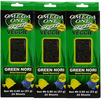 Omega One Super Veggie Green Seaweed Fish Food 24ct. 3 pack Click for larger image Omega One Super Veggie Green Seaweed Fish Food 24ct. 3 pack Click for larger image