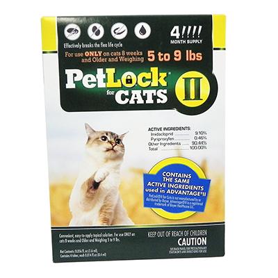 Petlock II Cat 5-9 pound 4-pack Flea Control Click for larger image Petlock II Cat 5-9 pound 4-pack Flea Control Click for larger image