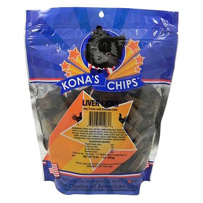 Kona's Chips Liver Licks Dog Treats 16oz Kona's Chips Liver Licks Dog Treats 16oz