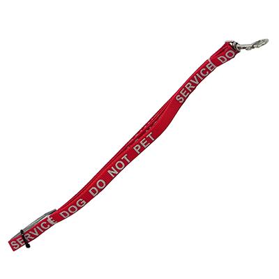 Leash Red with Reflective Service Dog Do Not Pet 5/8 x 6ft Click for larger image