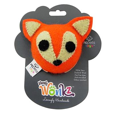 Wooly Wonks Felted Fox Dog Toy med Click for larger image