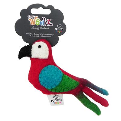 Wooly Wonks Felted Parrot Cat Toy Click for larger image Wooly Wonks Felted Parrot Cat Toy Click for larger image