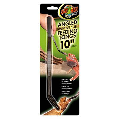 Zoo Med Stainless Angled Feeding Tongs 10in Click for larger image