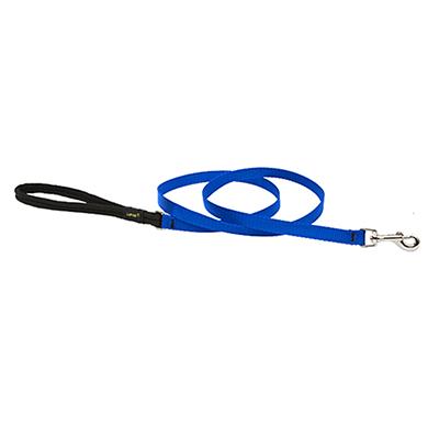 Lupine Nylon Dog Leash 4-foot x 1/2-inch Blue Click for larger image