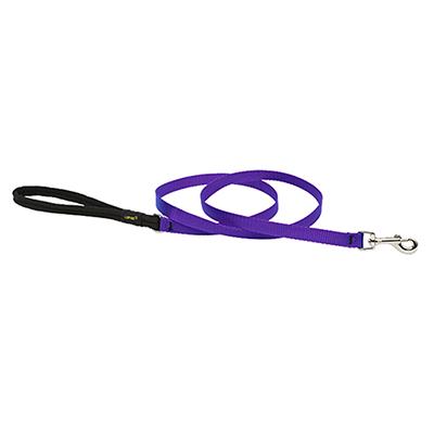 Lupine Nylon Dog Leash 6-foot x 1/2-inch Purple Click for larger image