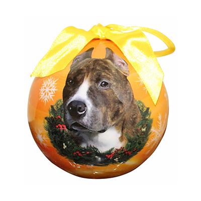 E&S Imports Shatterproof Animal Ornament Pit Bull Cropped Click for larger image