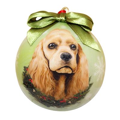 E&S Imports Shatterproof Animal Ornament Cocker Spaniel Buff Click for larger image E&S Imports Shatterproof Animal Ornament Cocker Spaniel Buff Click for larger image