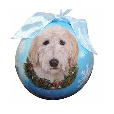 E&S Imports Shatterproof Animal Ornament Goldendoodle Click for larger image
