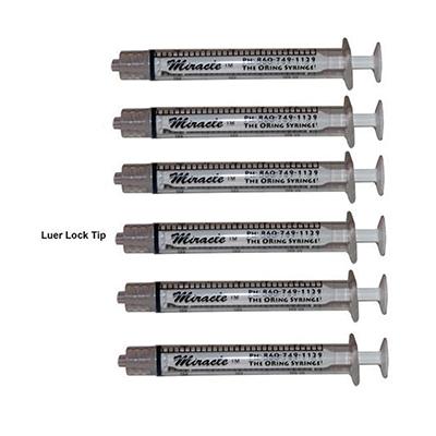 Miracle 3cc Luer Lock Tip O-Ring Handfeeding Syringe 6 Pack Click for larger image Miracle 3cc Luer Lock Tip O-Ring Handfeeding Syringe 6 Pack Click for larger image