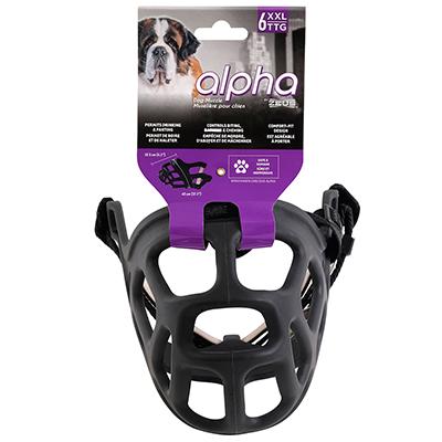 Alpha by Zeus Black Dog Muzzle Size 6 XXLarge Click for larger image