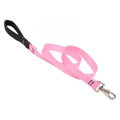 Lupine Nylon Dog Leash 6-foot x 1-inch Pink Click for larger image