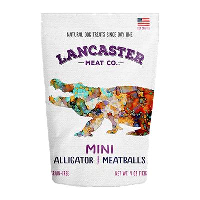 Lancaster Meat Co. Alligator Mini Meatballs Dog Treats 4oz Lancaster Meat Co. Alligator Mini Meatballs Dog Treats 4oz