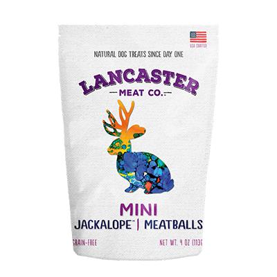 Lancaster Meat Co. Jackalope Mini Meatballs Dog Treats 4oz Lancaster Meat Co. Jackalope Mini Meatballs Dog Treats 4oz