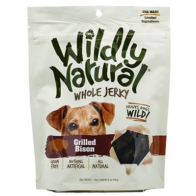 Wildly Natural Grilled Bison Jerky Strips Dog Treats 5oz Click for larger image Wildly Natural Grilled Bison Jerky Strips Dog Treats 5oz Click for larger image
