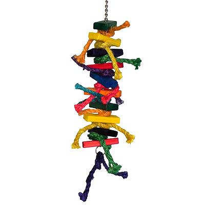Junior Ropey Blockbuster Made in USA Toy for Large-XL Birds Click for larger image Junior Ropey Blockbuster Made in USA Toy for Large-XL Birds Click for larger image