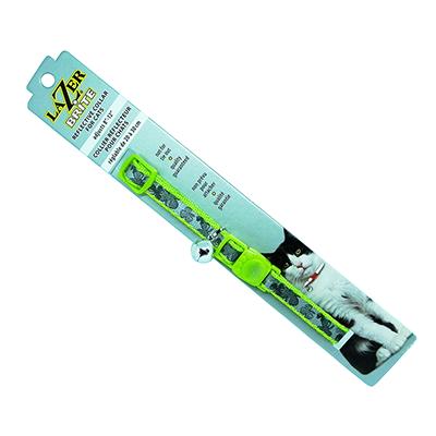 Lazer Brite Reflective Breakaway Cat Collar Green Click for larger image Lazer Brite Reflective Breakaway Cat Collar Green Click for larger image
