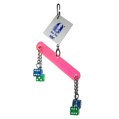 Acrylic Dicey Bar Made in USA Bird Toy Click for larger image Acrylic Dicey Bar Made in USA Bird Toy Click for larger image