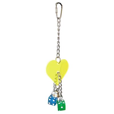Acrylic Dicey Heart Made in USA Bird Toy Click for larger image Acrylic Dicey Heart Made in USA Bird Toy Click for larger image