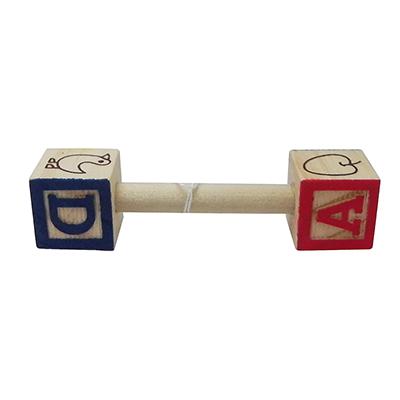 Baby Block Dumbbell Small Made in USA Bird Toy Click for larger image