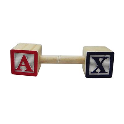 Baby Block Dumbbell Medium Made in USA Bird Toy Click for larger image