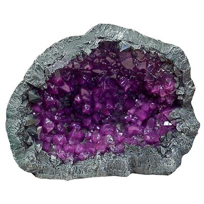 Exotic Environments Geode Stone Purple Aquarium Ornament Click for larger image