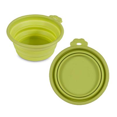 Silicone Pet Food Water Travel Bowl Green 3 Cups Silicone Pet Food Water Travel Bowl Green 3 Cups