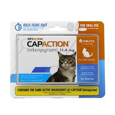 CapAction Oral Flea Treatment for Cats Under 25Lbs. Click for larger image